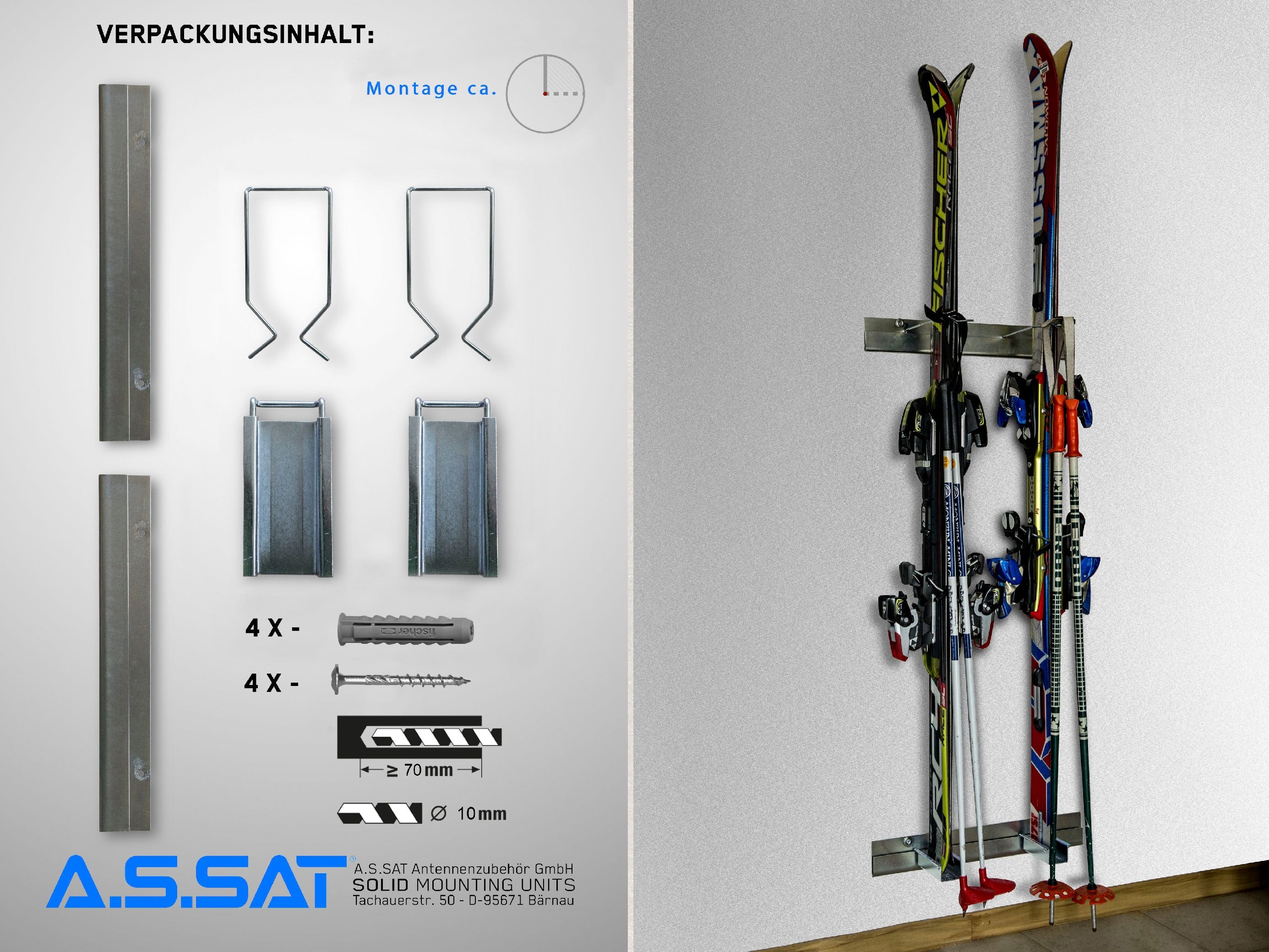 Skiwandhalter-Aufbewahrungs-Set / Home Ordnung