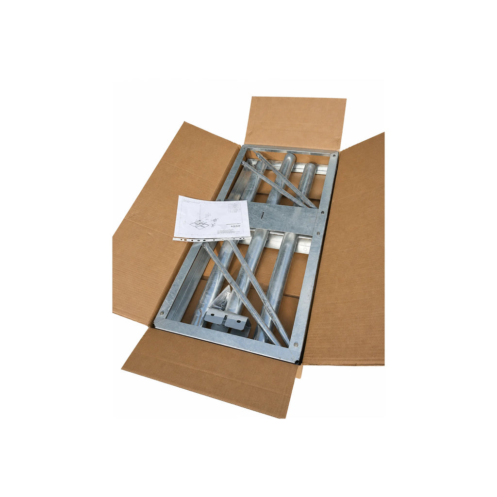 ASSAT Terrace Mount Mast Ø60x3m – Satellite Antenna & Wind Power, hot-dip galvanized