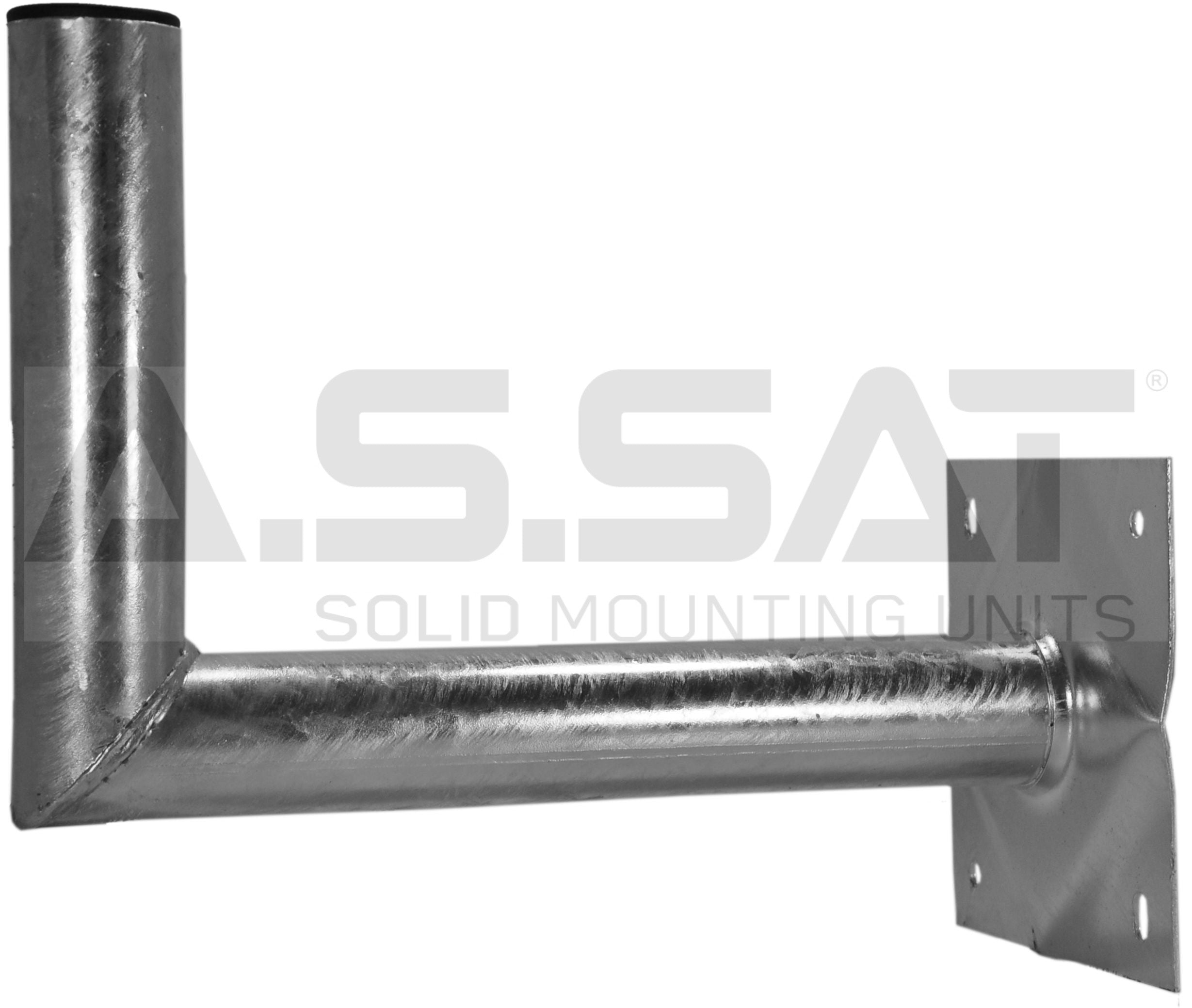 Stahl-Wandhalterung 40x28 cm – Ø 60x2 mm – Montageplatte 20x20 cm