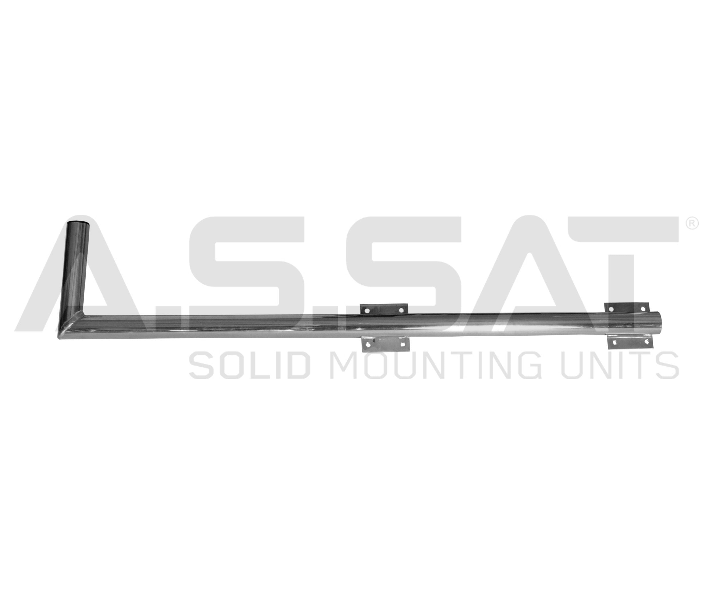 Aluminium-Ausleger L-Form 130x25 cm – Ø 50 mm – Links