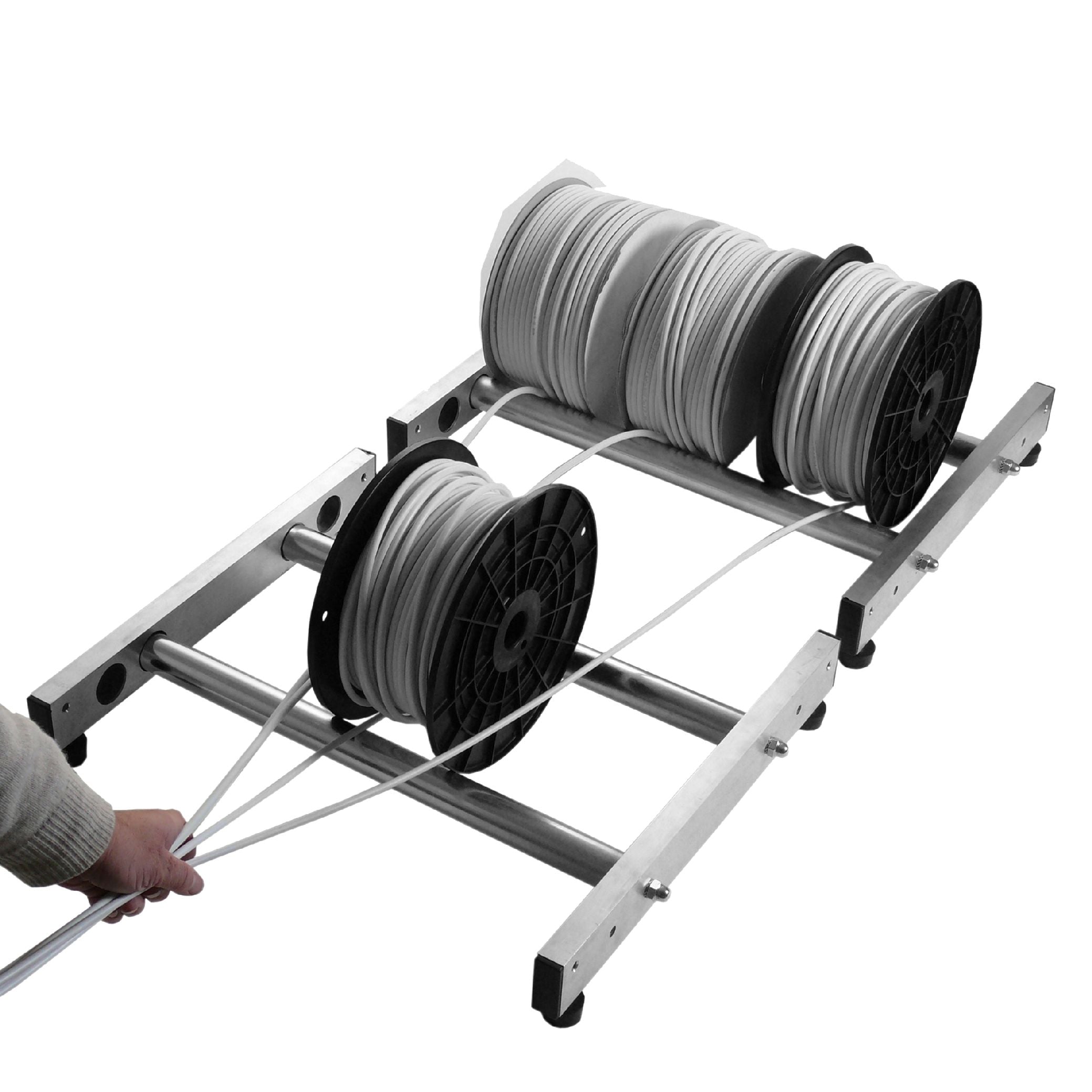 Kabelabroller f. Rollen bis  500m/250kg / Var.I